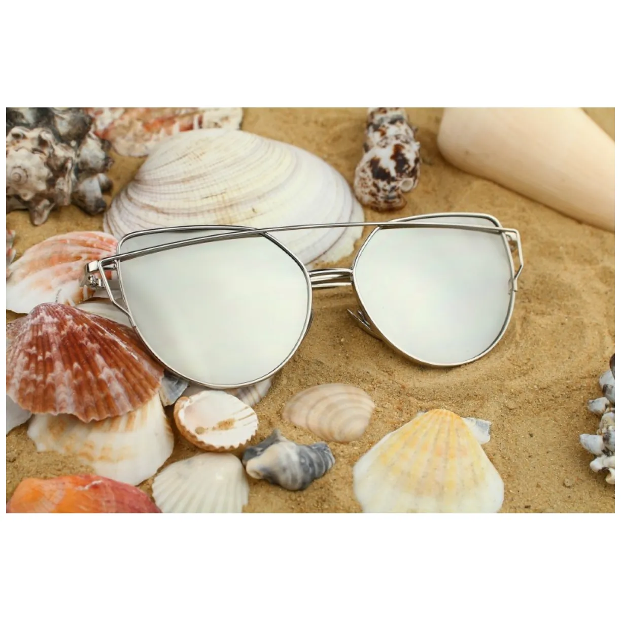 Okulary przeciwsłoneczne GLAM ROCK FASHION Lustrzanki Srebrne - obrazek 3