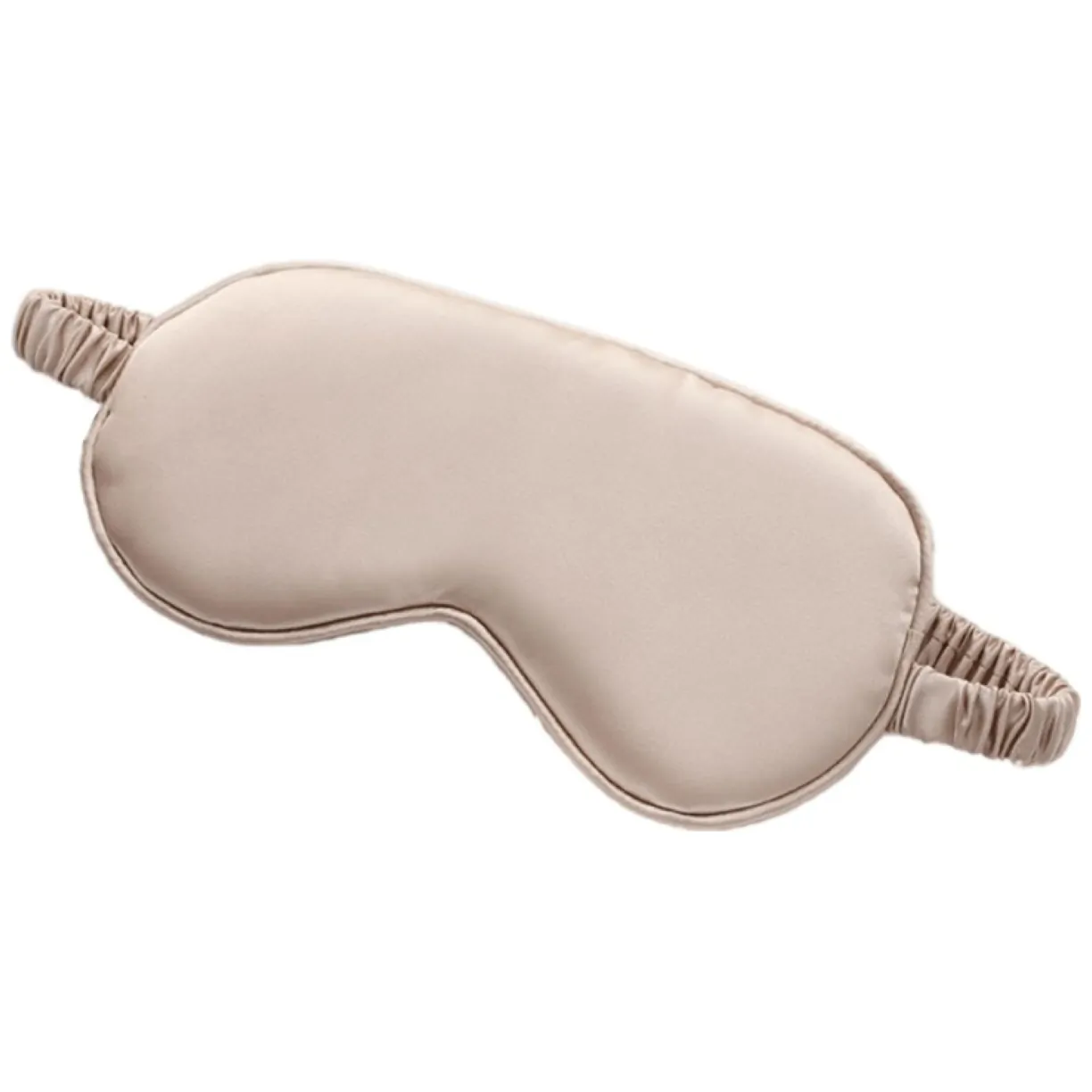 Maska na oczy do spania ELEGANT kremowa satynowa 20 x 9 cm OPK10K - obrazek 2