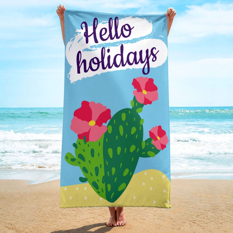 Ręcznik plażowy prostokątny HELLO HOLIDAYS 150x70 REC54WZ2 - obrazek 2
