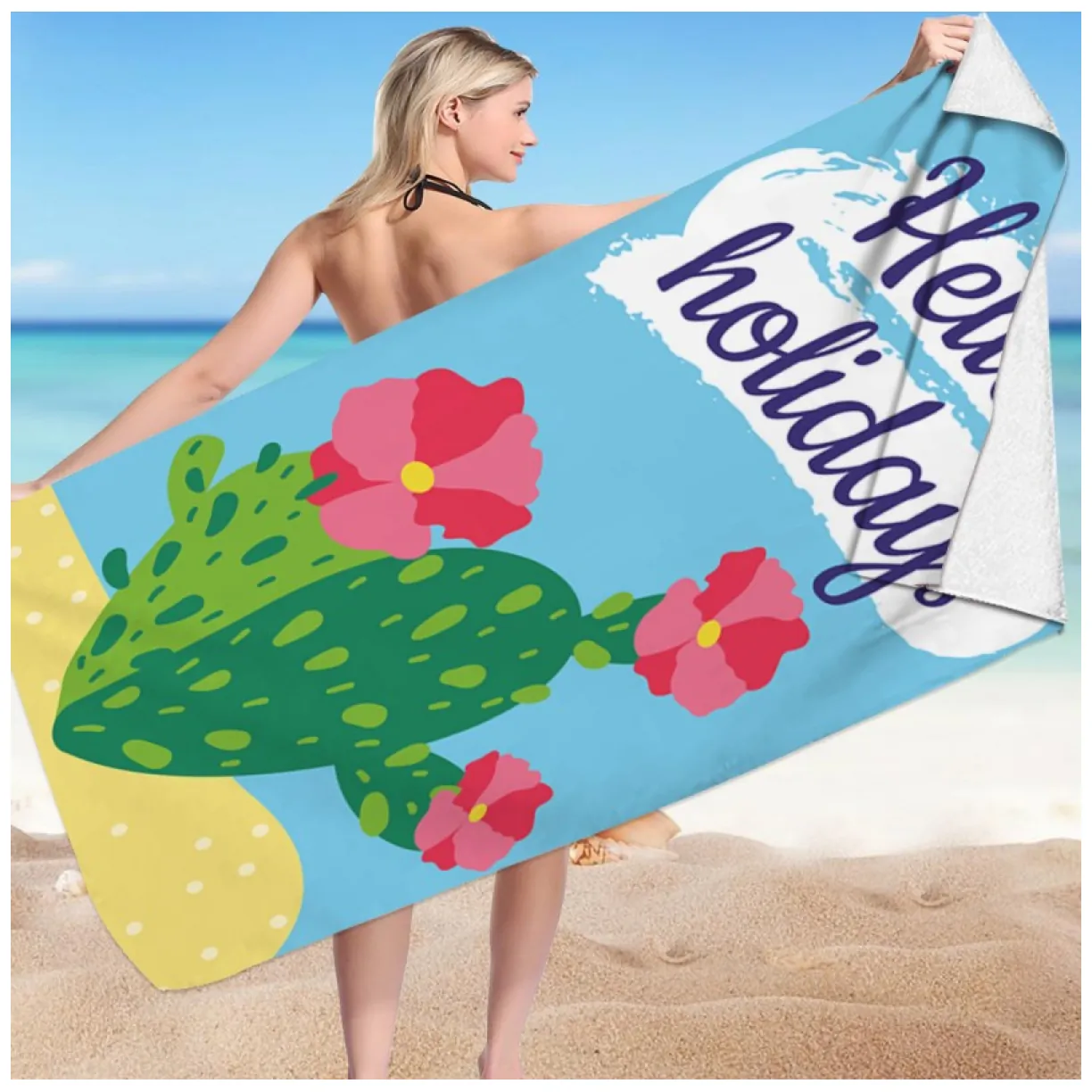 Ręcznik plażowy prostokątny HELLO HOLIDAYS 150x70 REC54WZ2