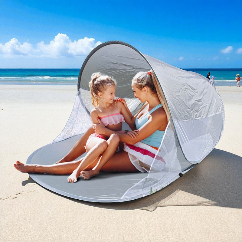 Namiot plażowy, przewiewny parawan, składany w pokrowcu 200x120cm AR15SZ - obrazek 2