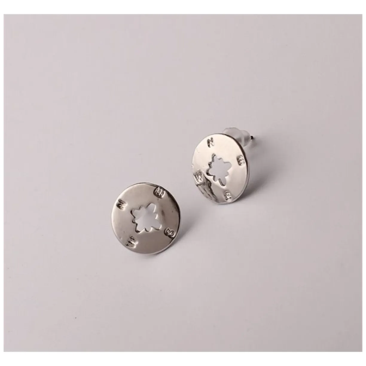 KOLCZYKI RÓŻA WIATRÓW SREBRNE