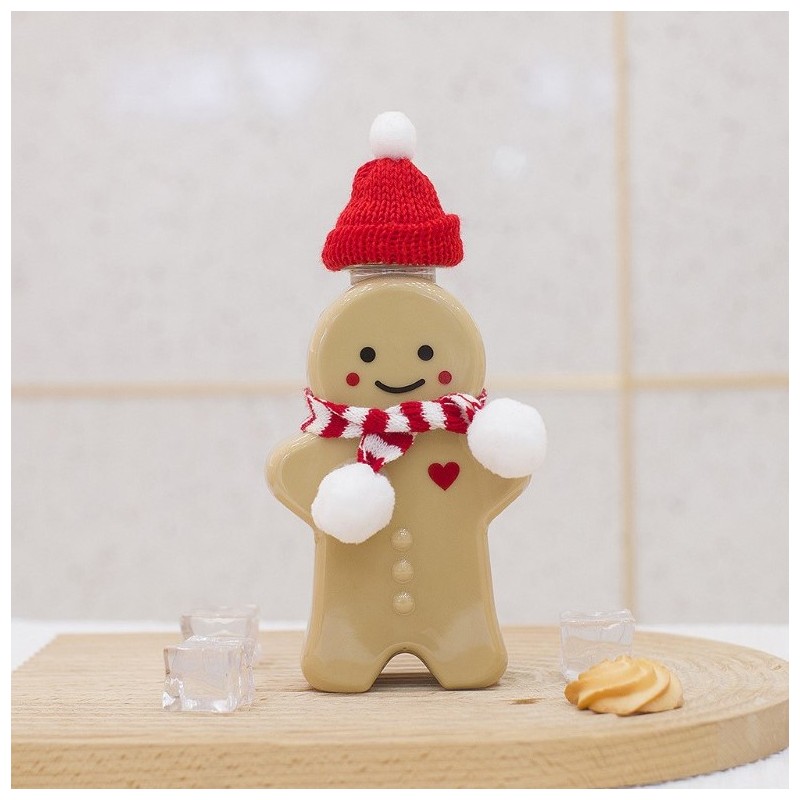 Butelka dekoracyjna 350ML kształt pierniczka z szalikiem i czapeczką 17cm BD37 - obrazek 5