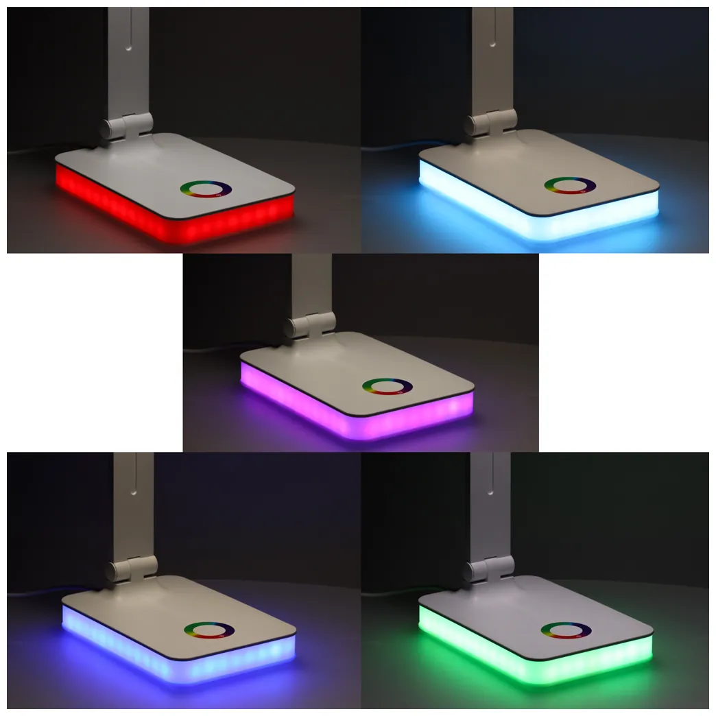 Składana lampka biurkowa LED USB dotykowa RGB regulacja barwy światła - obrazek 11