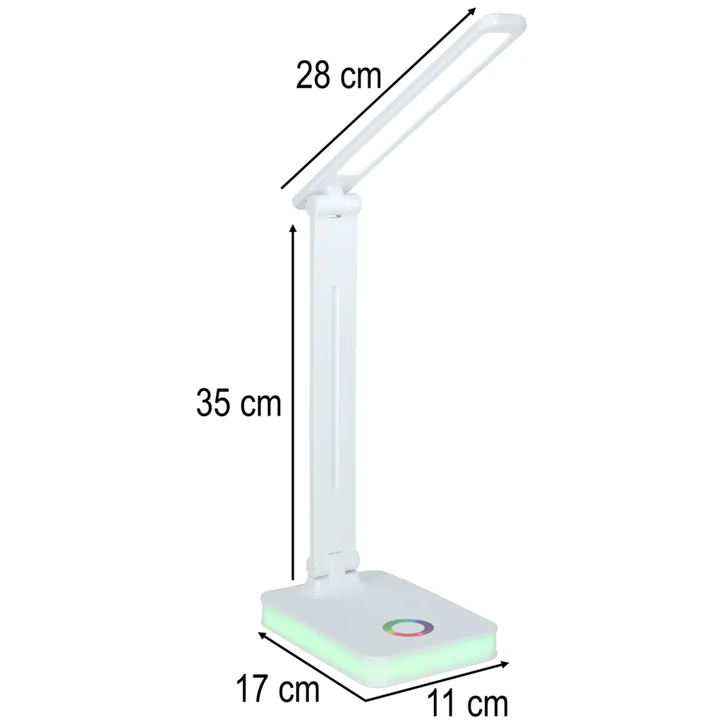 Składana lampka biurkowa LED USB dotykowa RGB regulacja barwy światła - obrazek 12