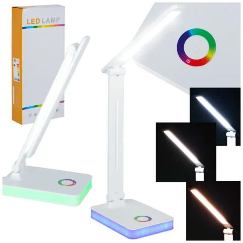 Lampka na biurko biurkowa LED USB dotykowa podświetlana RGB regulacja światła