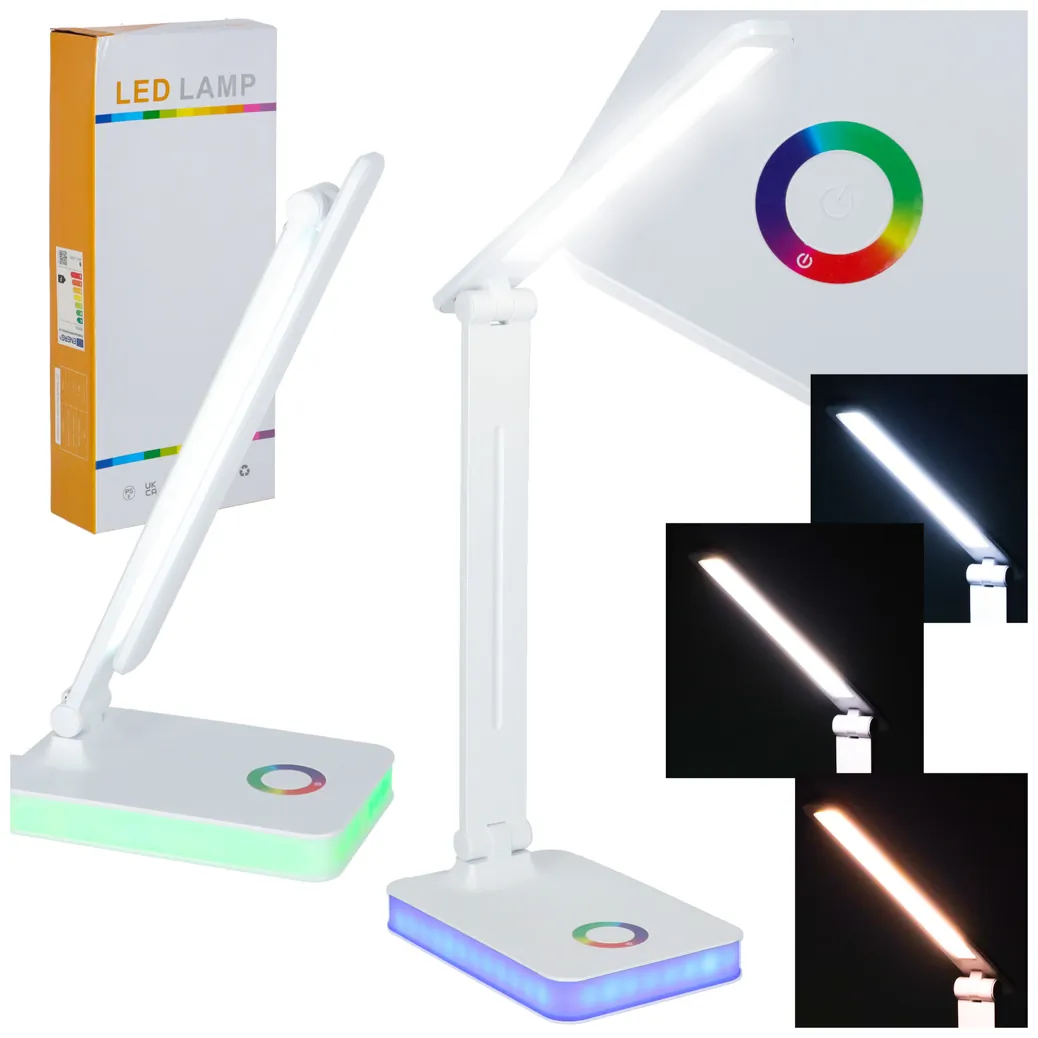 Lampka na biurko biurkowa LED USB dotykowa podświetlana RGB regulacja światła