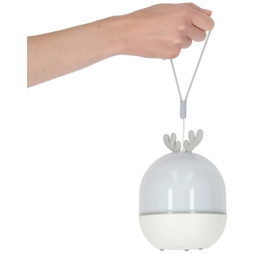 Lampka nocna LED USB projektor gwiazd obrotowa z 6 motywami i pilotem jelonek - obrazek 4