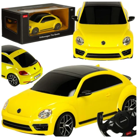 Samochód zdalnie sterowany Rastar 78000 Volkswagen Beetle 1:14 żółty