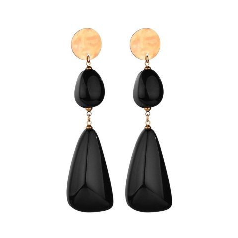 Kolczyki wiszące czarne K1044CZ