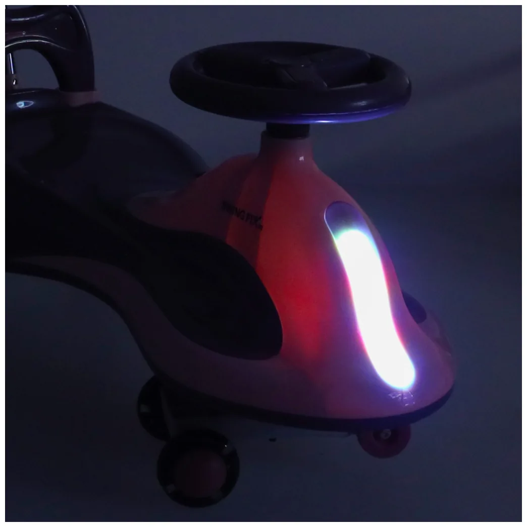 Jeździk grawitacyjny LED Swing FIX S2 skuter z rączką fioletowy max 100kg - obrazek 9