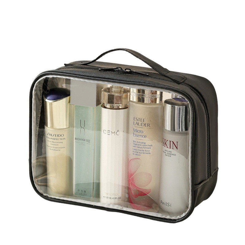 Kosmetyczka organizer na kosmetyki czarna 26x20x11cm KS105WZ1 - obrazek 2