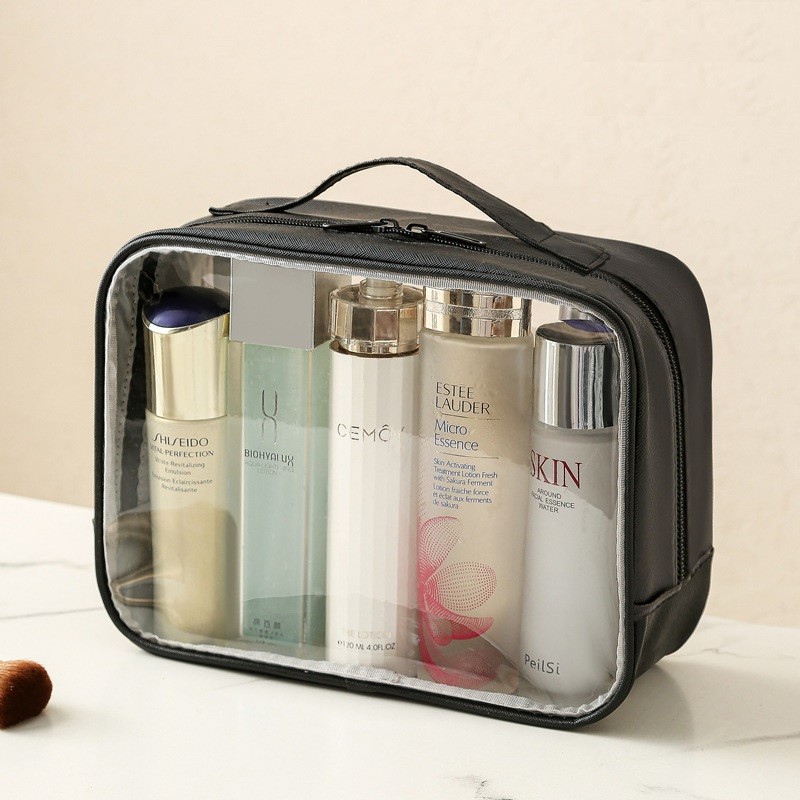 Kosmetyczka organizer na kosmetyki czarna 26x20x11cm KS105WZ1 - obrazek 3