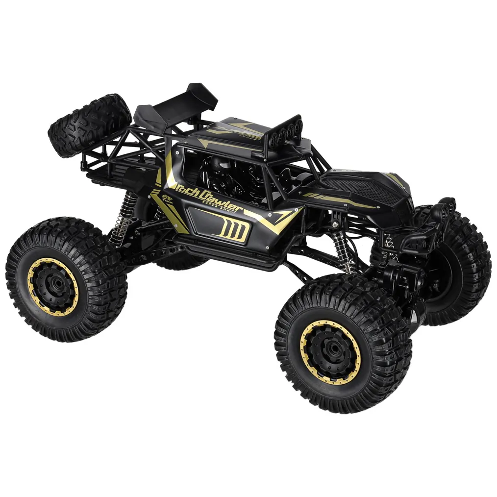 Duży zdalnie sterowany samochód terenowy Rock Crawler 1:8 metal czarny - obrazek 5