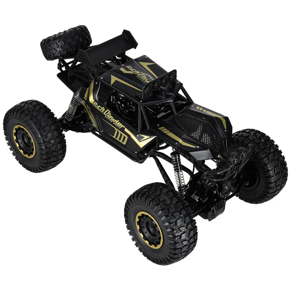 Duży zdalnie sterowany samochód terenowy Rock Crawler 1:8 metal czarny - obrazek 6