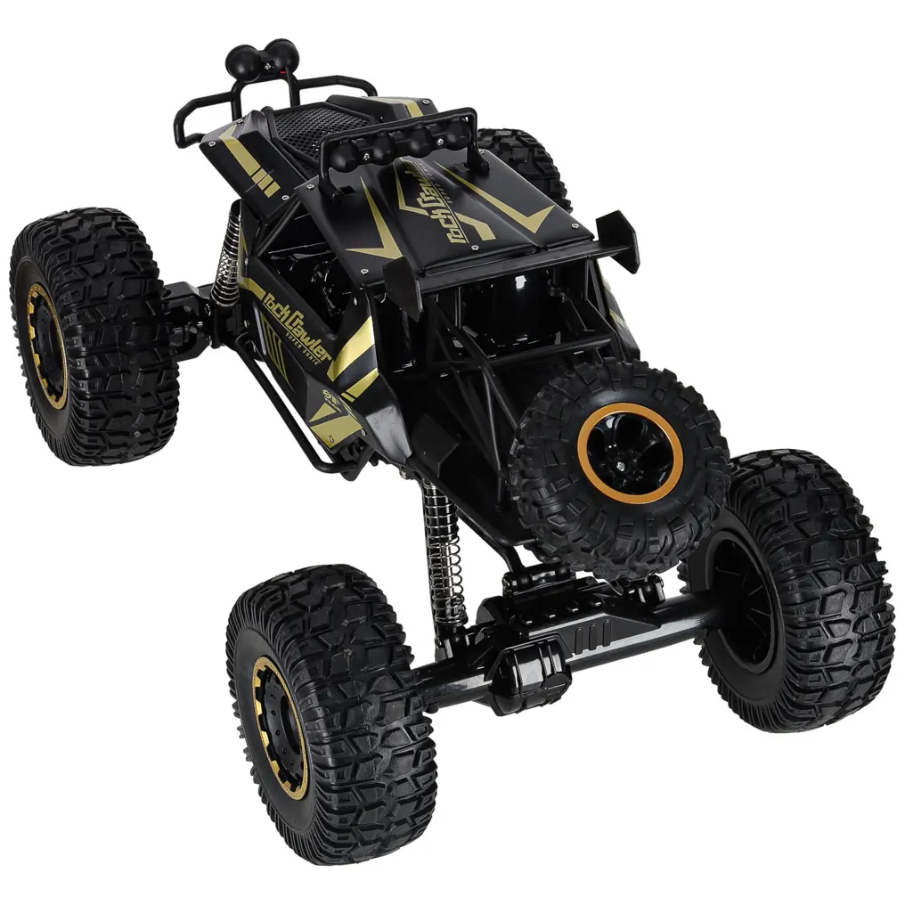 Duży zdalnie sterowany samochód terenowy Rock Crawler 1:8 metal czarny - obrazek 7