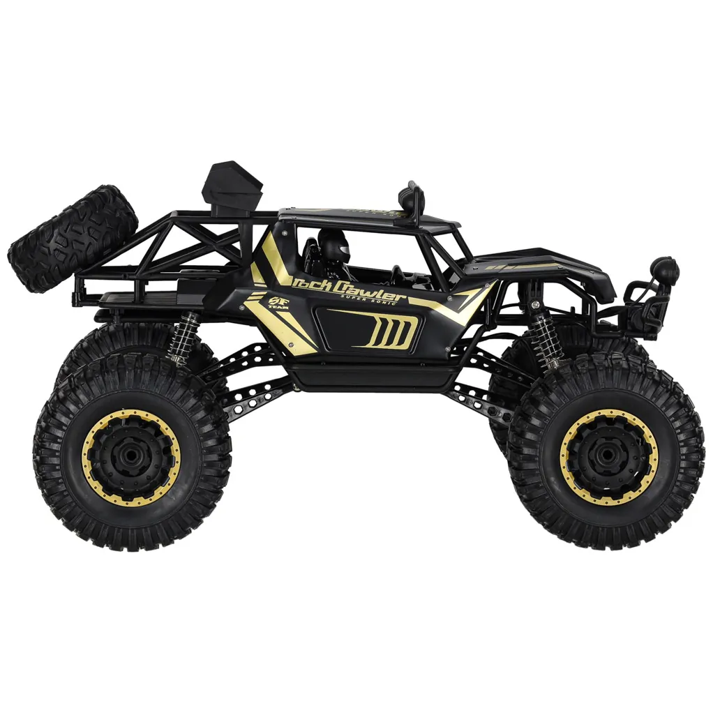 Duży zdalnie sterowany samochód terenowy Rock Crawler 1:8 metal czarny - obrazek 8