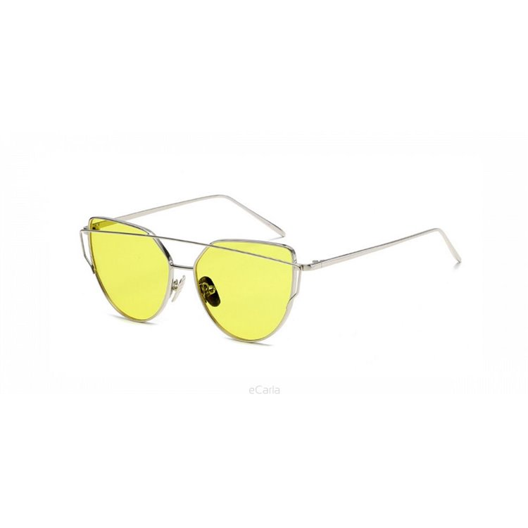 Okulary przeciwsłoneczne GLAM ROCK FASHION Żółte Transparentne OK21WZ17 - obrazek 2