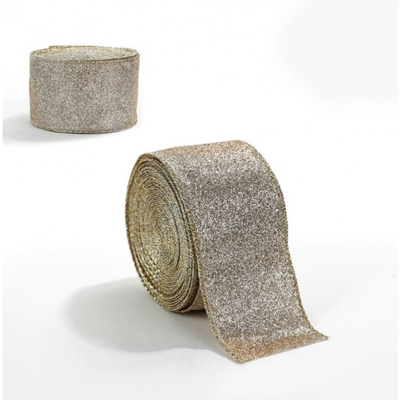 Taśma świąteczna na kokardy, wstążka na prezent Bożonarodzeniowa 5cm x 2m KSN137 - obrazek 2