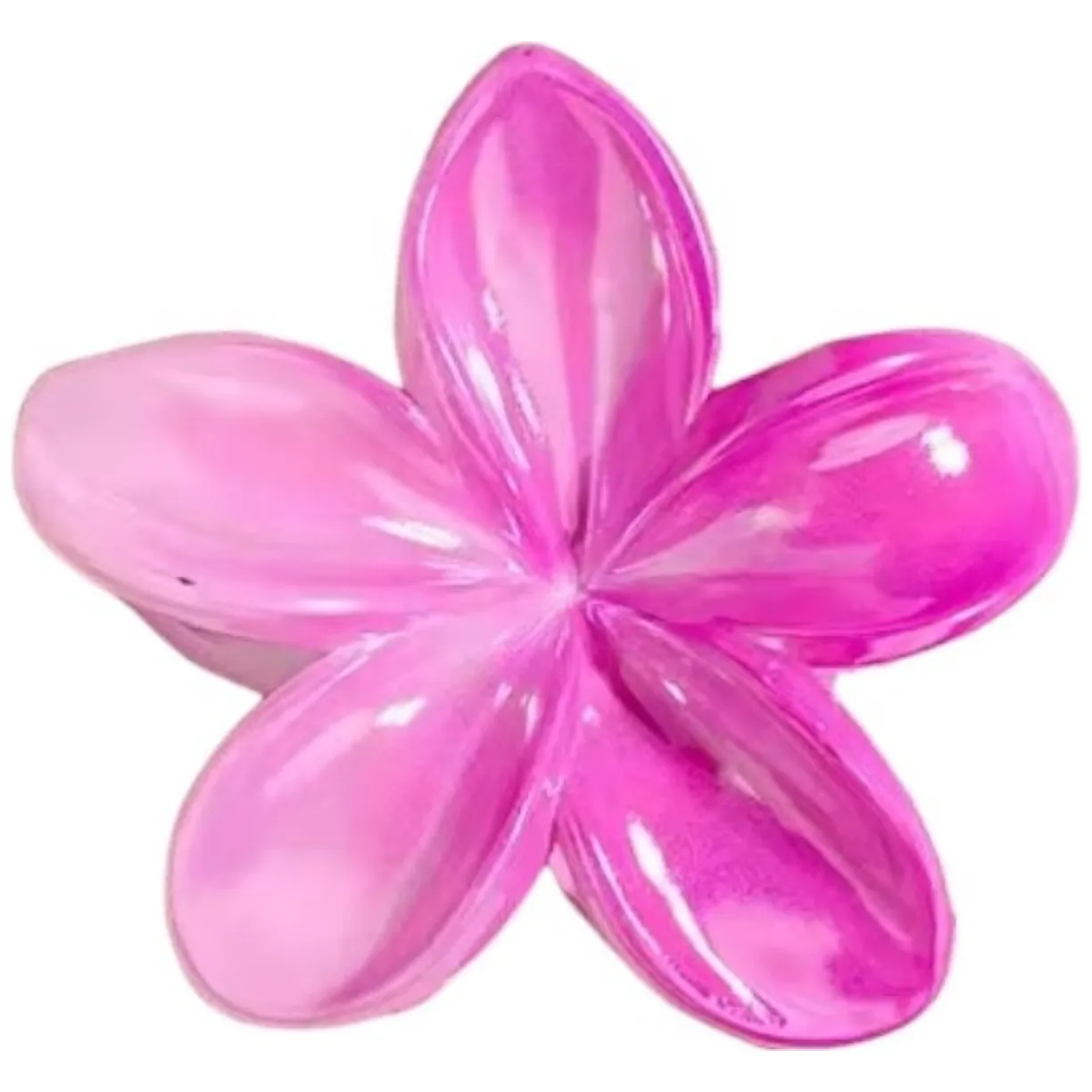 Spinka do włosów klamra XL kwiat OMBRE różowa lato 7,5 x 7,5cm SP380 - obrazek 3