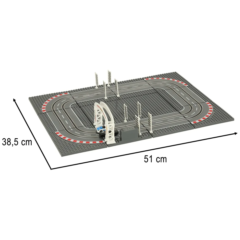 Tor samochodowy wyścigowy policyjny elektryczny + 2 auta klocki konstrukcyjne GD-01 - obrazek 11