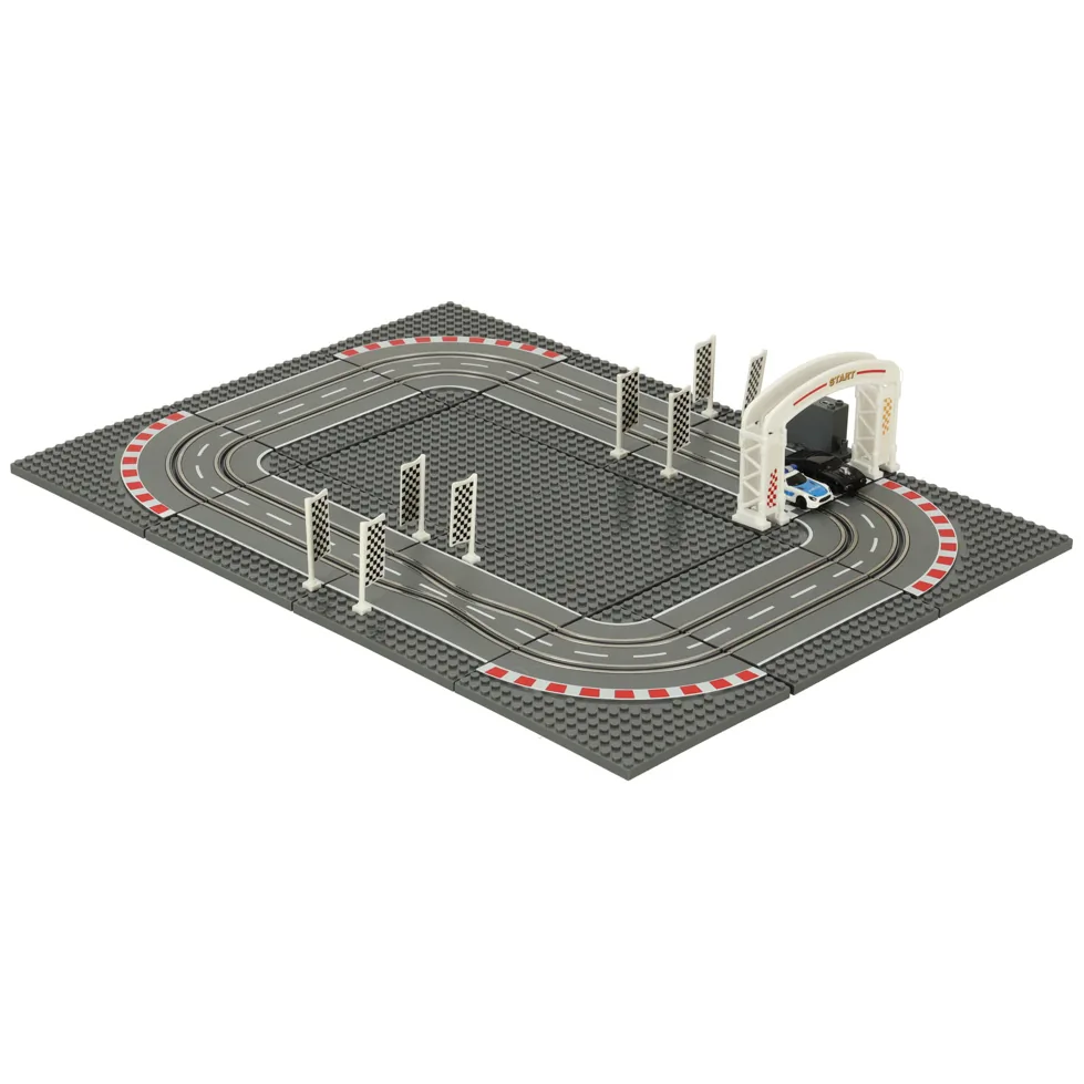 Tor samochodowy wyścigowy policyjny elektryczny + 2 auta klocki konstrukcyjne GD-01 - obrazek 6