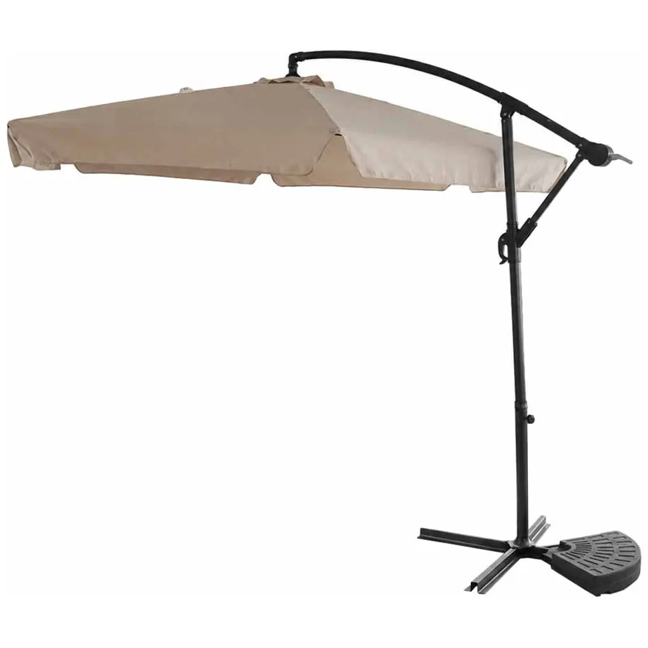 Parasol ogrodowy LUARO duży składany z wysięgnikiem 290cm beżowy - obrazek 11