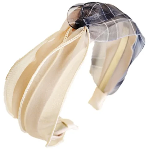 Opaska turban z materiału pin up kratka O395WZ1