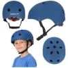 Kask rowerowy dla dziecka Trike Fix dziecięcy regulowany LED S 48-54cm granatowy