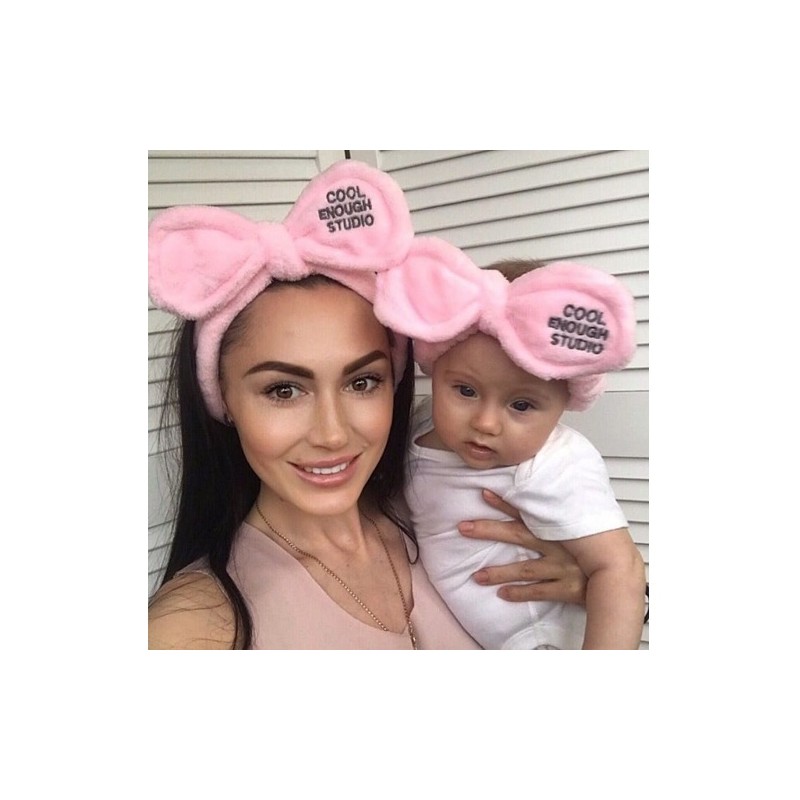 Opaska kosmetyczna uszka ozdobna na gumce O321R - obrazek 4