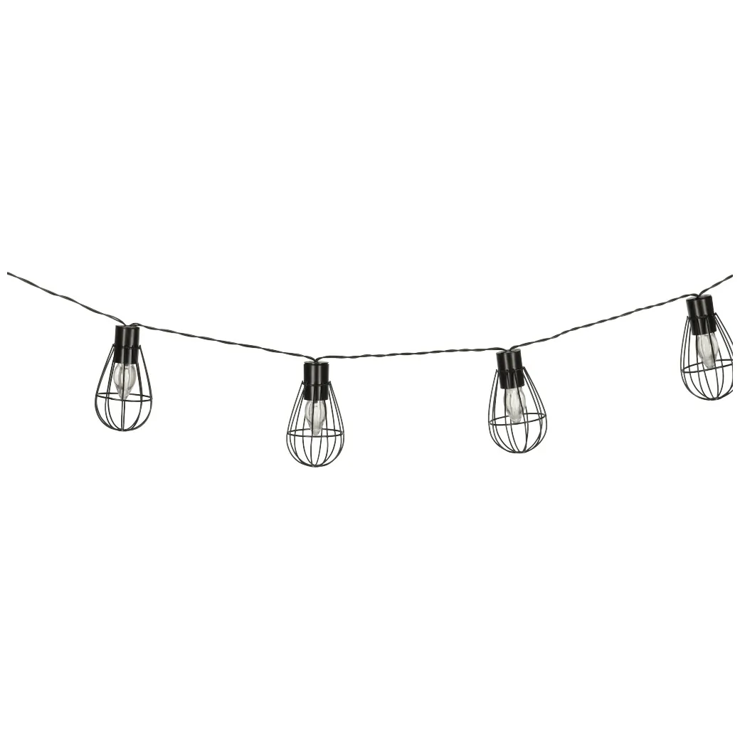 Solarne lampki ogrodowe girlanda loft 10 LED wodoodporna na balkon patio - obrazek 4