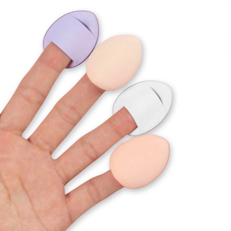 Mini puszek, gąbeczka na palec do makijażu 3x4 cm 2 szt GB18 - obrazek 2