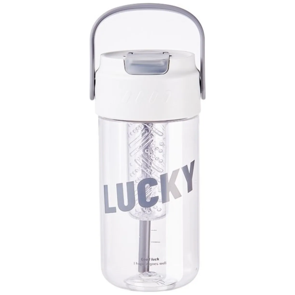 Butelka, bidon na wodę z koszyczkiem i słomką 800 ML Lucky BD36 - obrazek 5