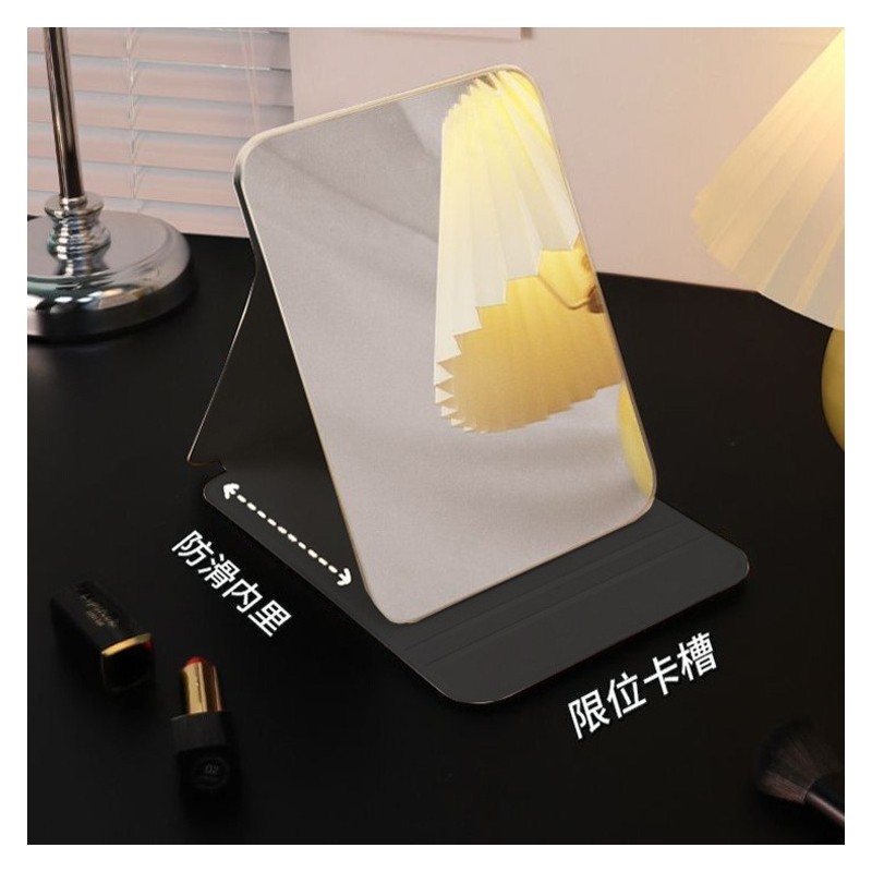 Lusterko kosmetyczne z ekoskóry, otwierane, stojące duże, kotki 15 x 20cm L24 - obrazek 4