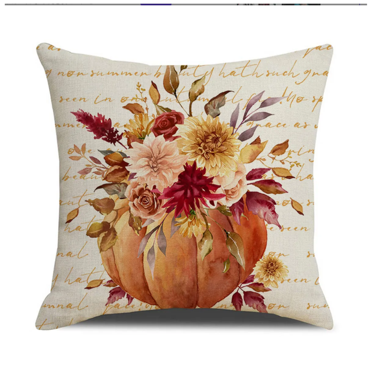 Poszewka na poduszkę 45x45cm piękny druk Jesień BOHO POD184