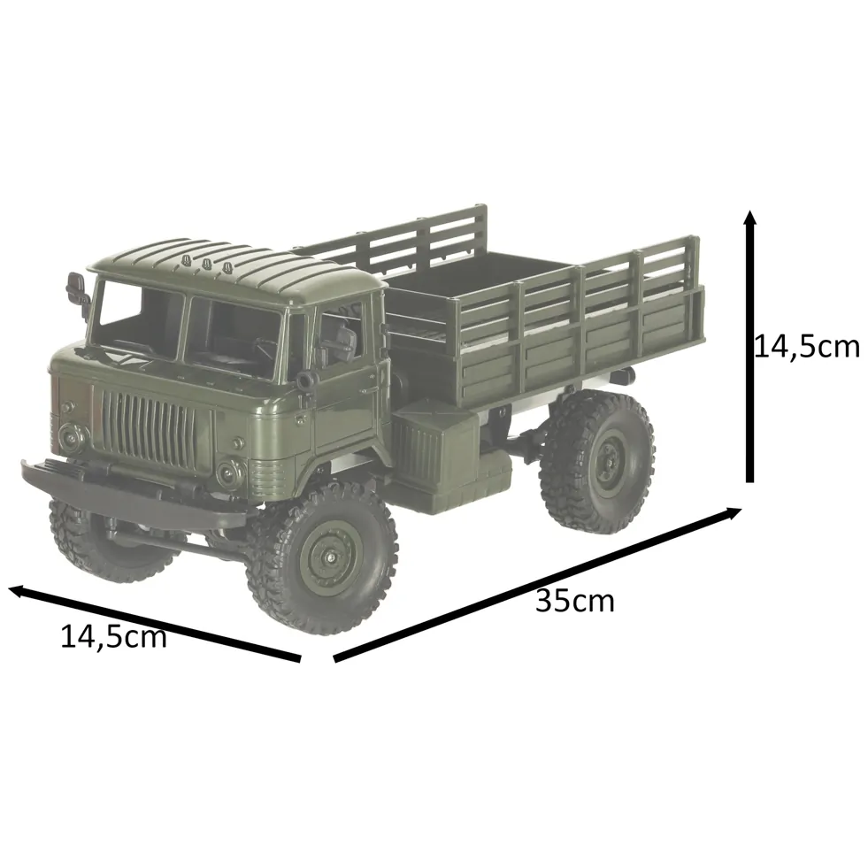 Zdalnie sterowana ciężarówka wojskowa off-road 4WD z światłami LED - obrazek 12