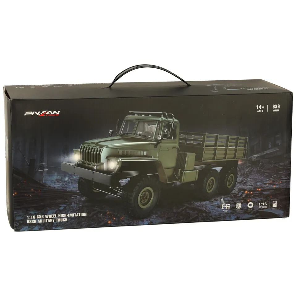 Zdalnie sterowana ciężarówka wojskowa off-road 4WD z światłami LED - obrazek 5