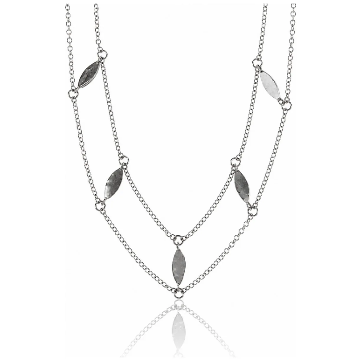 NASZYJNIK CHOKER podwójny, łezki srebrny