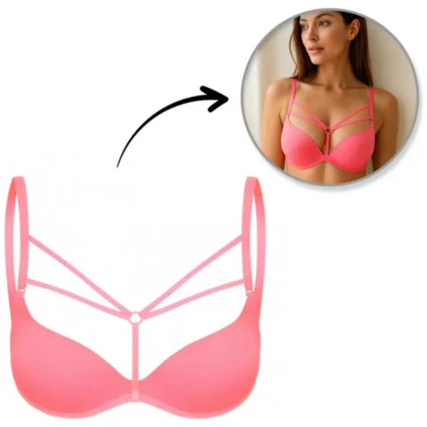 Ozdobne ramiączka do biustonosza MIA PINK RA043