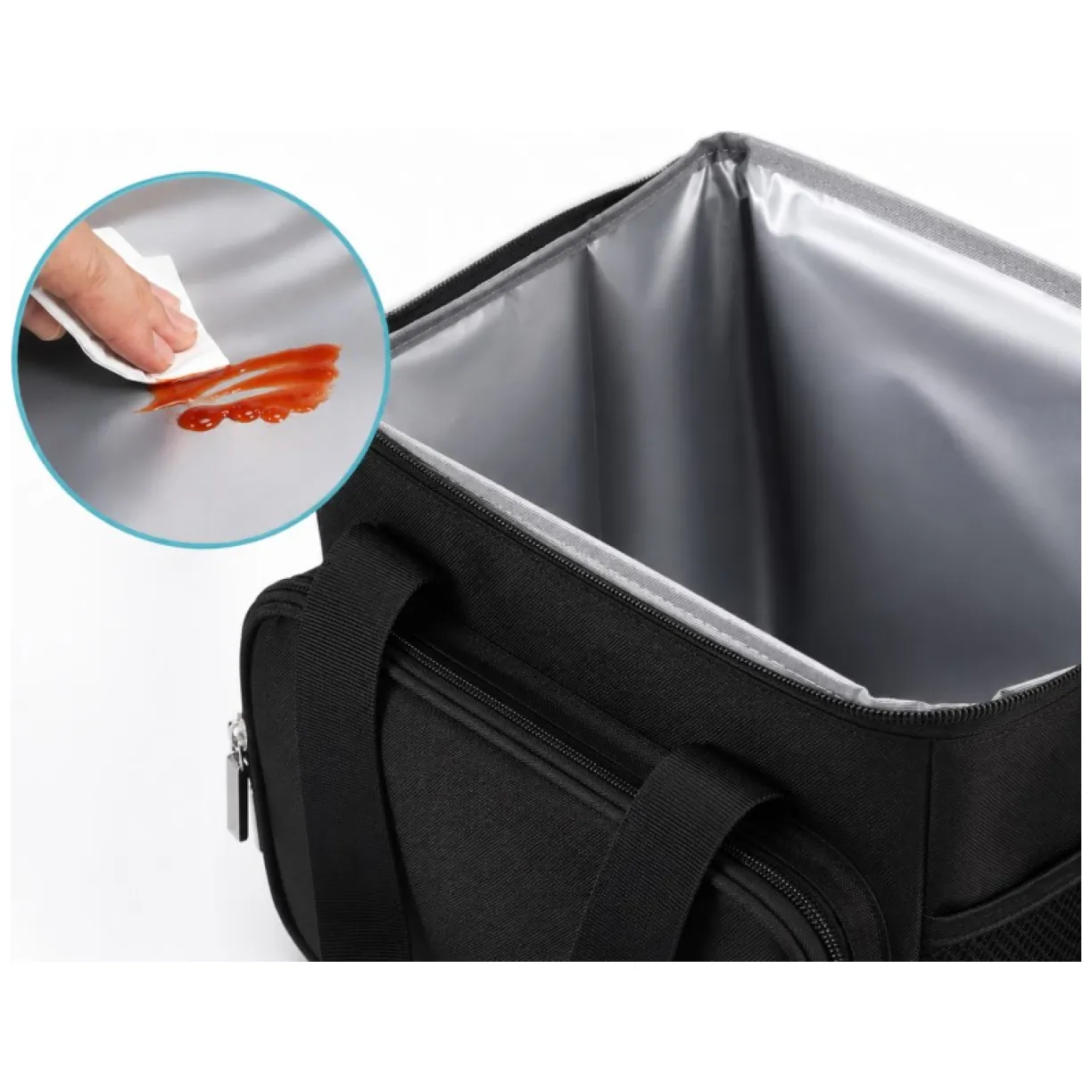 Torba termiczna do przenoszenia żywności LUNCH BOX 15l + 2 wkłady chłodzące KP06CZ - obrazek 5