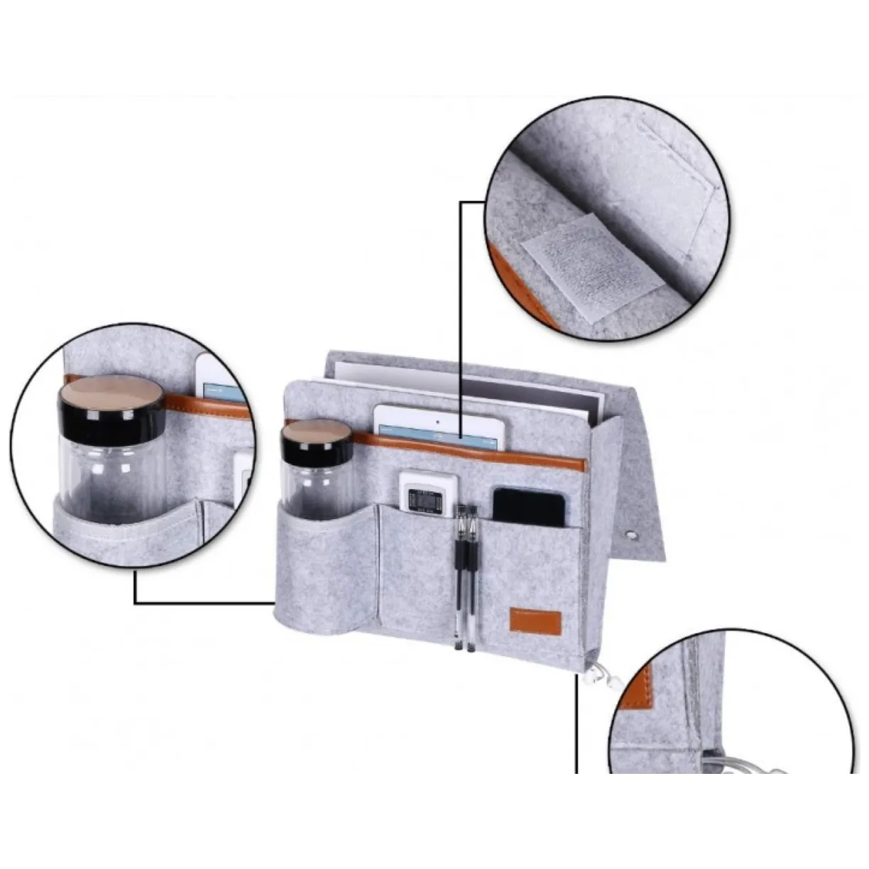 Organizer z filcu szarość ORM03SZ-FILC - obrazek 2