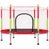 Trampolina do domu ogrodu dla dzieci siatka piłki 140cm 55inch czerwona