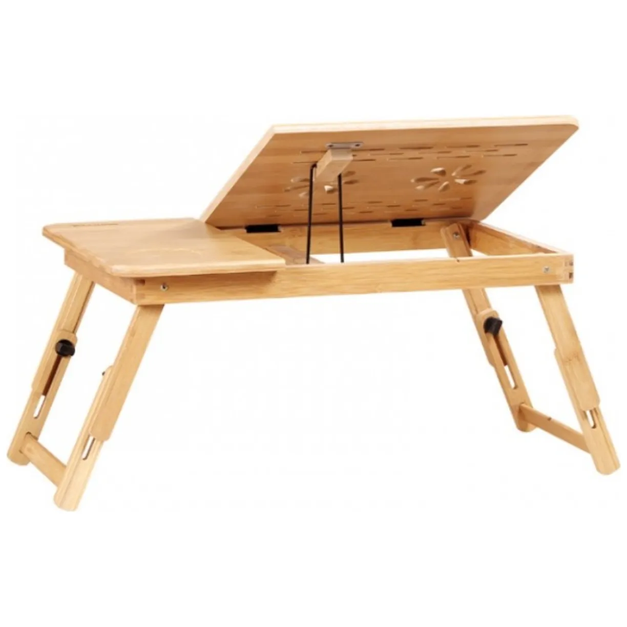 Składany stolik pod laptop bambusowy stabilny tablet - obrazek 2