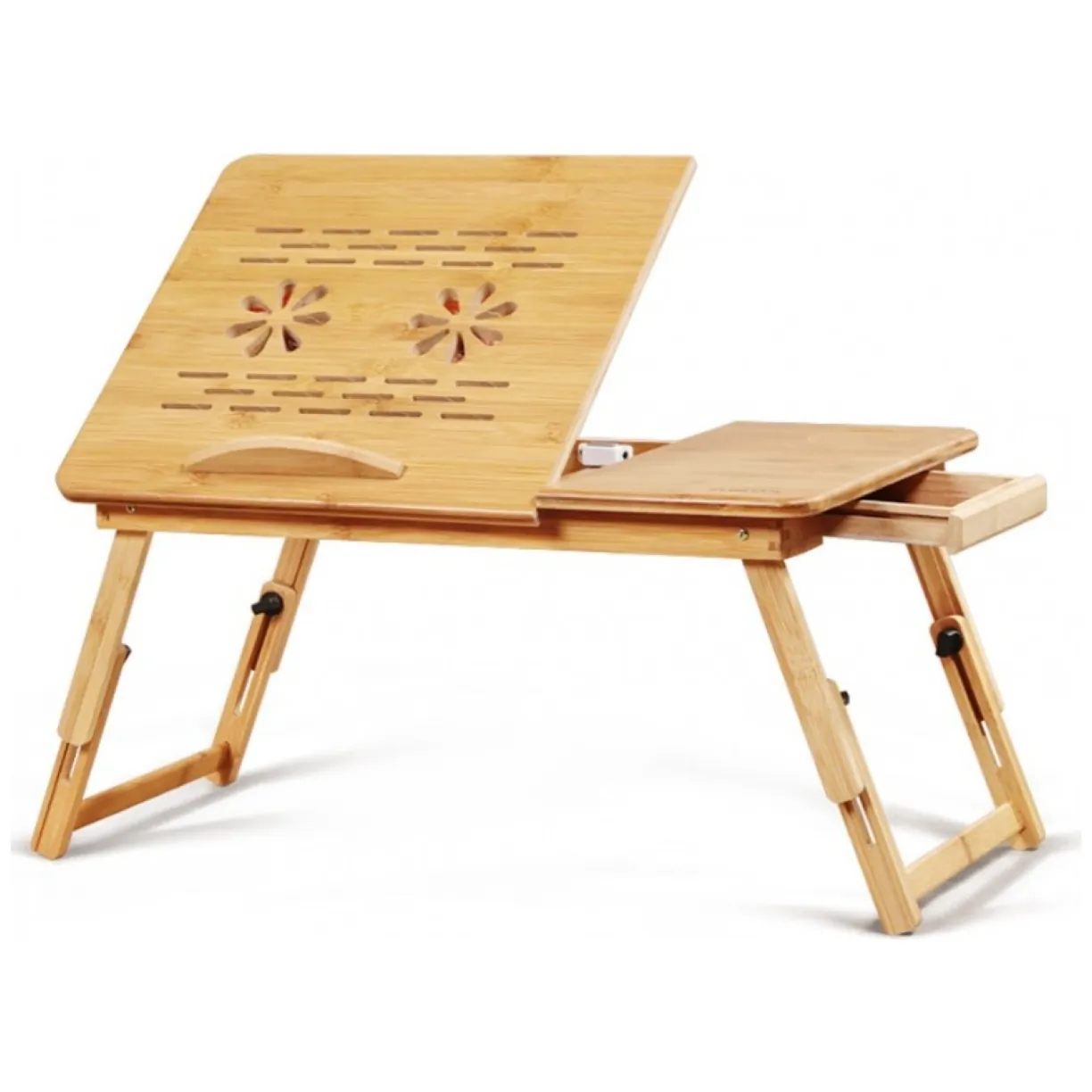 Składany stolik pod laptop bambusowy stabilny tablet