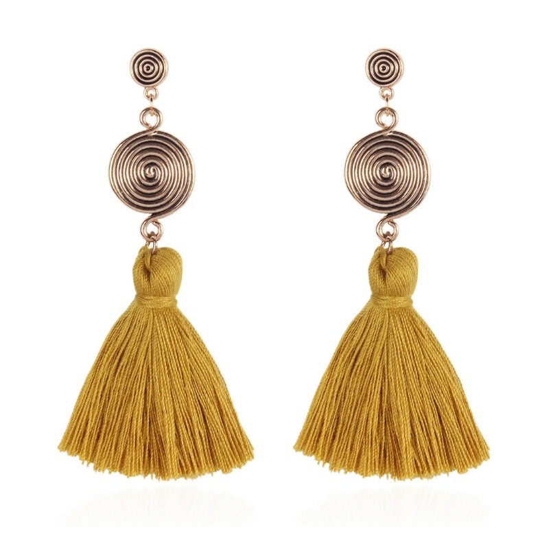 Kolczyki wiszące chwosty K1167ZO