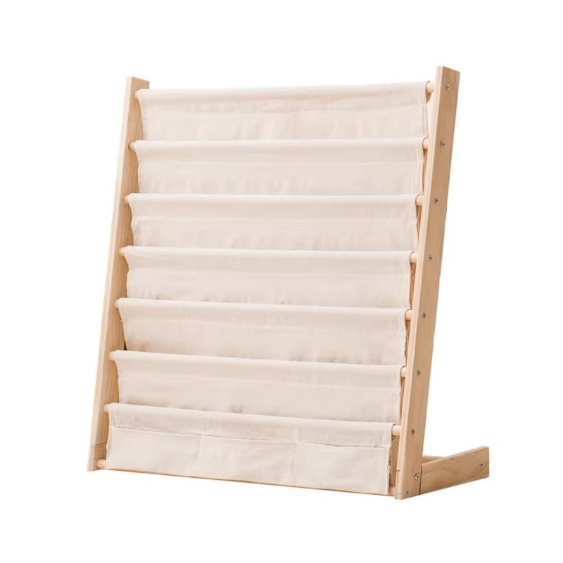 Regał, 6 poziomowy stojak, organizer na książki z kieszonkami 79 x 60 cm SZ45 - obrazek 2