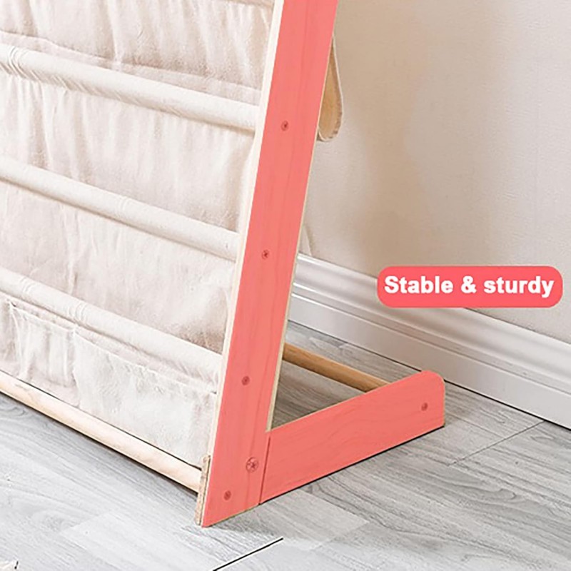 Regał, 6 poziomowy stojak, organizer na książki z kieszonkami 79 x 60 cm SZ45 - obrazek 8