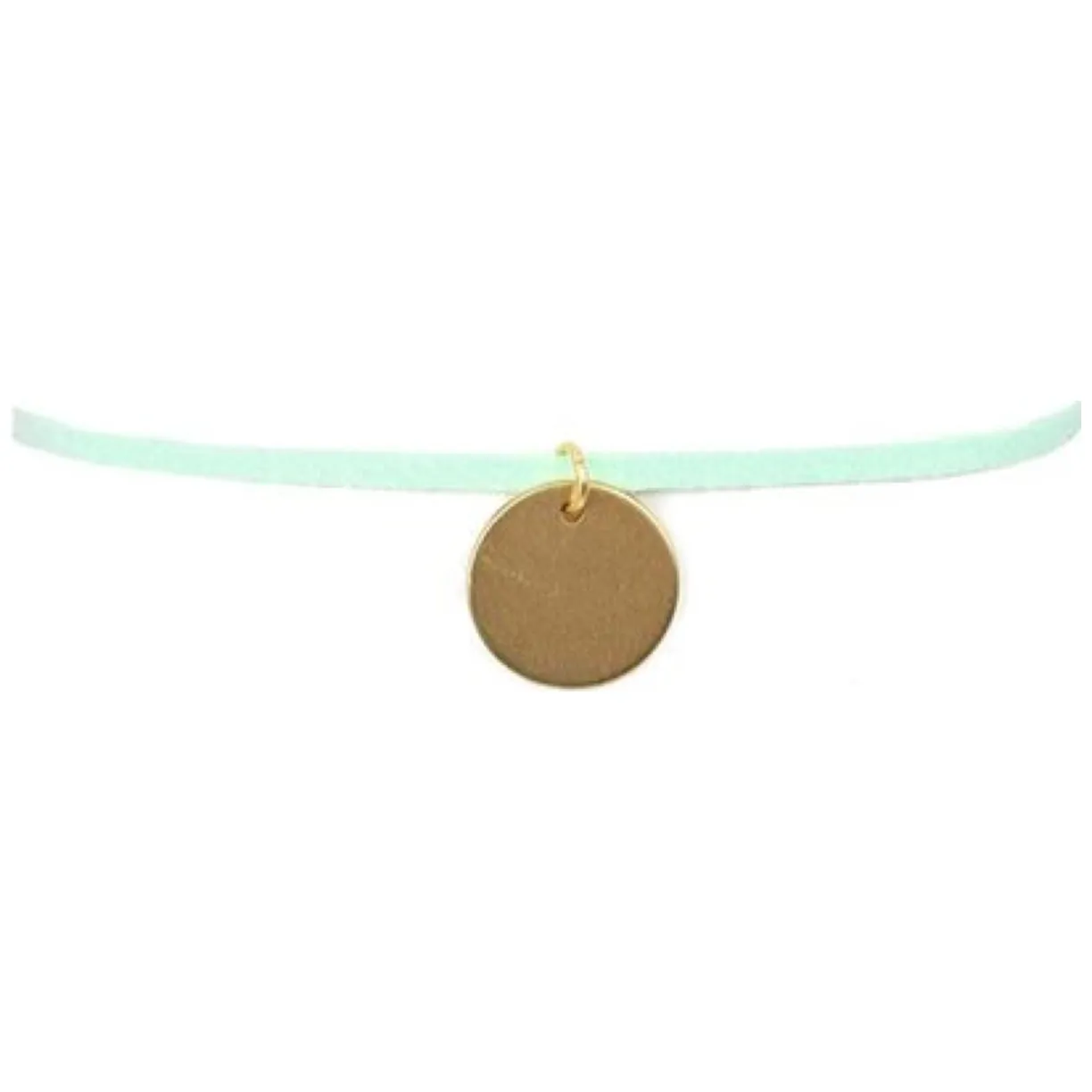 NASZYJNIK CHOKER RZEMYK - MIĘTA N530M
