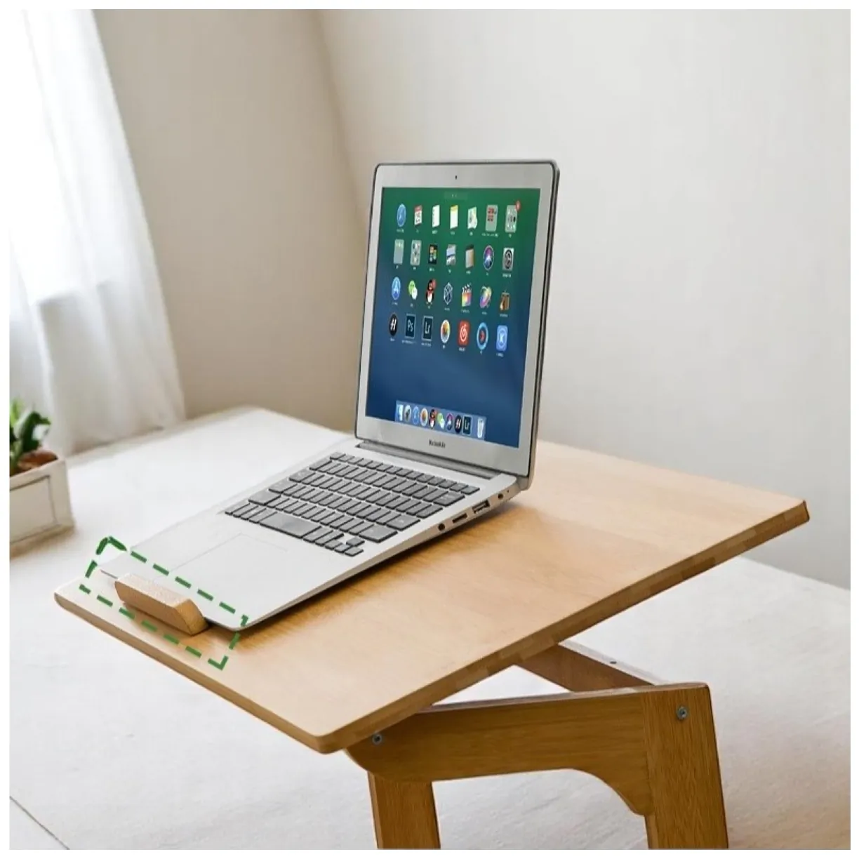 Wielofunkcyjne biurko stolik pod laptop tablet, składane 60 x 35 cm STL21 - obrazek 2