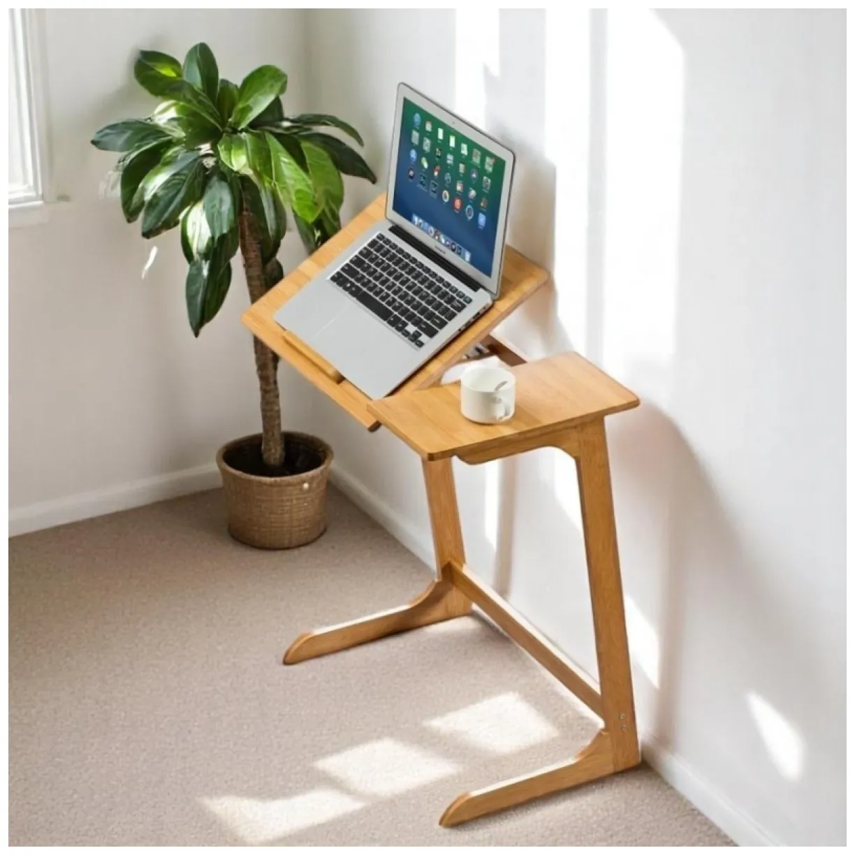 Wielofunkcyjne biurko stolik pod laptop tablet, składane 60 x 35 cm STL21 - obrazek 4